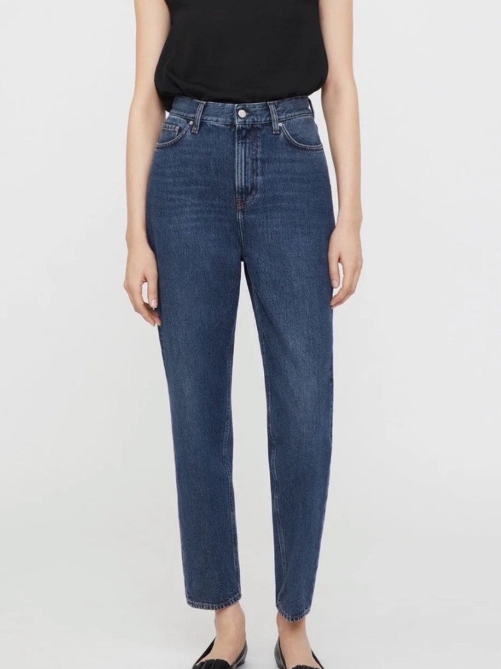 Toteme Dark Blue Mid Rise Tapered Leg Jeans Size 29
